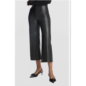 Commando Faux Leather Crop Wide Leg Pants Black Medium Women’s